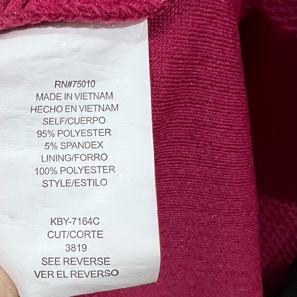 City Studio raspberry pink textured aline dress size large - Picture 6 of 6